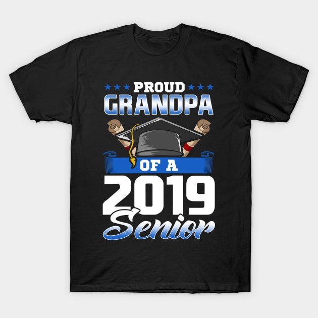 Funny Graduation 2019 TShirt Proud Grandpa Of Senior Gift Shirt T-Shirt by lateefo